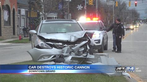 girard pa news|Historic cannon in downtown Girard destroyed by car.